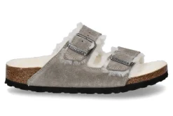Damen Birkenstock Pantolette ARIZONA FUR STONE COIN SCHMALE WEITE