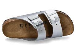 Damen Birkenstock Pantolette ARIZONA BS SCHMALE WEITE- silver/silber