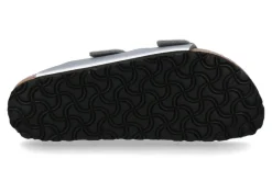 Damen Birkenstock Pantolette ARIZONA BS SCHMALE WEITE- silver/silber