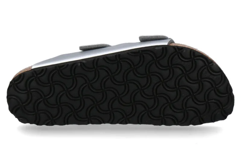 Damen Birkenstock Pantolette ARIZONA BS SCHMALE WEITE- silver/silber