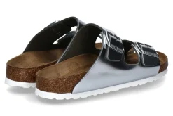 Damen Birkenstock Pantolette ARIZONA SILVER SCHMAL (35)