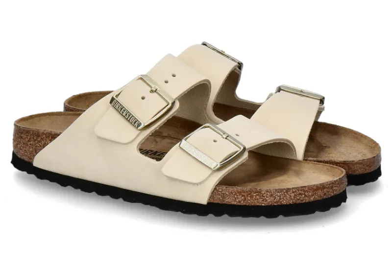 Damen Birkenstock Pantolette ARIZONA SCHMAL NUBUK- ecru