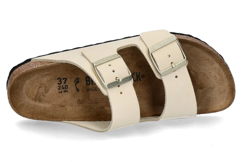 Damen Birkenstock Pantolette ARIZONA SCHMAL NUBUK- ecru