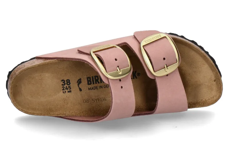 Damen Birkenstock Pantolette ARIZONA BIG BUCKLE NUBUKLEDER- old rose