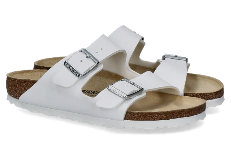 Herren Birkenstock Pantolette ARIZONA SCHMAL BIRKO-FLOR WEIß (36)