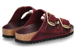 Damen Birkenstock Pantolette ARIZONA BIG BUCKLE NATURLEDER GEÖLT- zinfadel/weinrot
