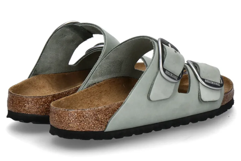 Damen Birkenstock Pantolette ARIZONA BIG BUCKLE NUBUKLEDER- pure sage