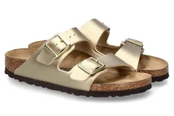 Damen Birkenstock Pantolette ARIZONA SCHMAL BS- gold