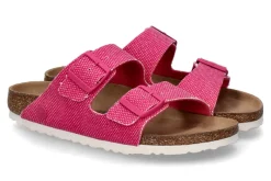 Damen Birkenstock Pantolette ARIZONA RIVET LOGO SCHMAL vegan canvas fuchsia
