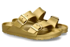 Damen Birkenstock Pantolette ARIZONA SCHMAL- glamour gold