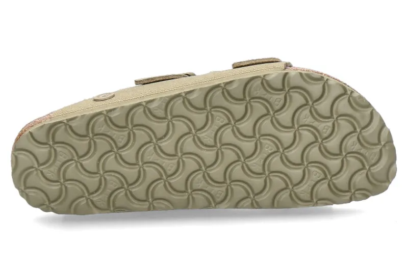 Damen Birkenstock Pantolette ARIZONA RIVET LOGO SCHMAL- vegan canvas faded khaki