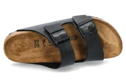 Damen Birkenstock Pantolette ARIZONA SCHMALE WEITE- shiny lizard black