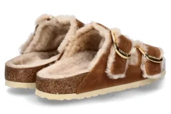 Damen Birkenstock Pantolette ARIZONA BIG BUCKLE SCHMAL- shearling/ cognac