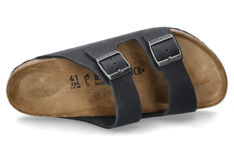 Herren Birkenstock Pantolette ARIZONA NORMAL Naturleder schwarz