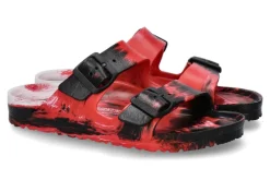 Damen Birkenstock Pantolette EVA ARIZONA SCHMAL MULTI- rot/schwarz/weiss