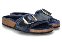 Damen Birkenstock Pantolette gefüttert MADRID SCHMAL BIG BUCKLE- midnight