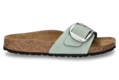 Damen Birkenstock Pantolette MADRID BIG BUCKLE NUBUKLEDER- pure sage