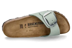 Damen Birkenstock Pantolette MADRID BIG BUCKLE NUBUKLEDER- pure sage