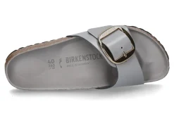 Damen Birkenstock Pantolette MADRID SCHMAL BIG BUCKLE- high-shine stone coin