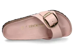 Damen Birkenstock Pantolette MADRID NORMAL BIG BUCKLE- high shine light rose