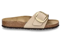 Damen Birkenstock Pantolette MADRID BIG BUCKLE NUBUKLEDER- sandcastle/beige