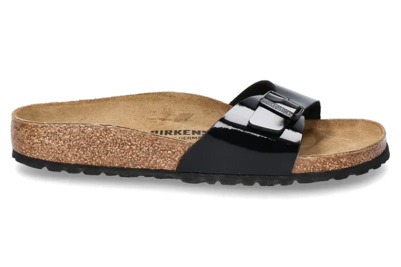 Damen Birkenstock Pantolette MADRID SCHMAL LACK SCHWARZ