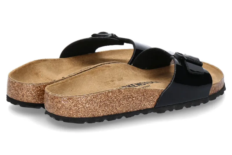 Damen Birkenstock Pantolette MADRID SCHMAL LACK SCHWARZ