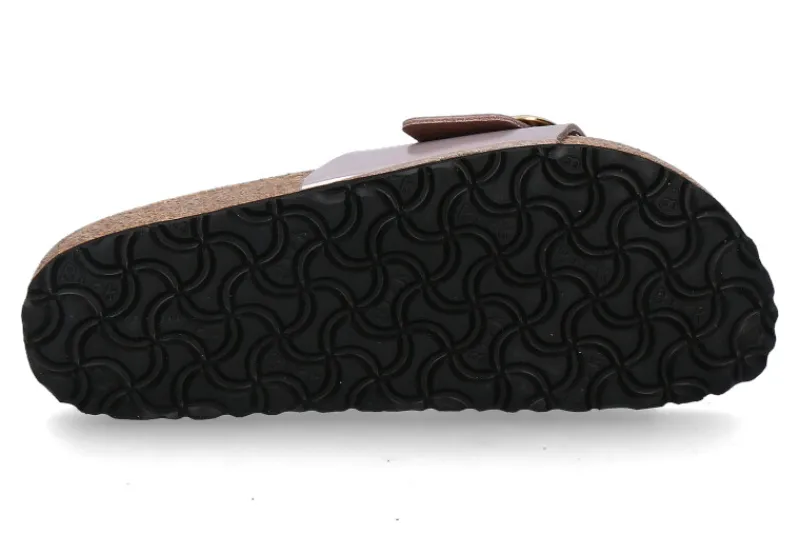 Damen Birkenstock Pantolette MADRID SCHMAL BIG BUCKLE- high shine faded purple