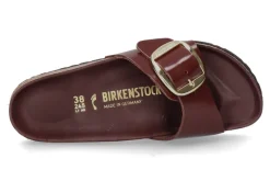 Damen Birkenstock Pantolette MADRID BIG BUCKLE SCHMAL NATURLEDER- chocolate