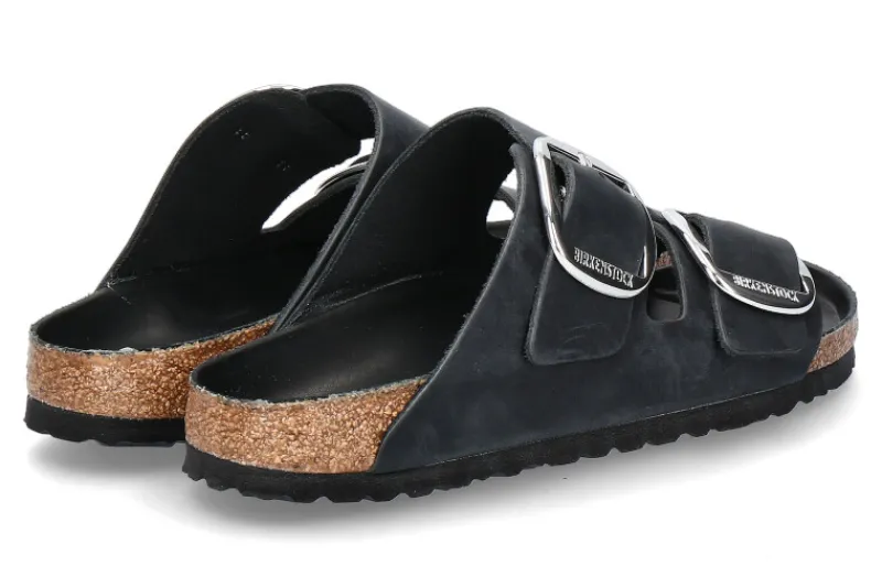 Damen Birkenstock Pantolette SCHMAL ARIZONA BIG BUCKLE BLACK (36)