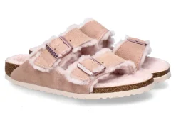 Damen Birkenstock Pantolette schmal gefüttert ARIZONA SHEARLING LIGHT ROSE