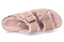 Damen Birkenstock Pantolette schmal gefüttert ARIZONA SHEARLING LIGHT ROSE