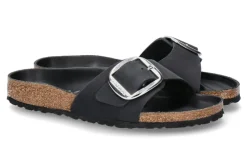 Damen Birkenstock Pantolette SCHMAL MADRID BIG BUCKLE BLACK (38)