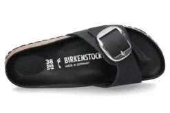 Damen Birkenstock Pantolette SCHMAL MADRID BIG BUCKLE BLACK (38)