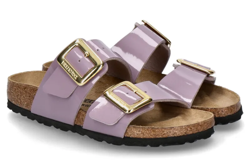 Damen Birkenstock Pantolette SYDNEY CUSHION BUCKLE BIRKO-FLOR- patent faded purple