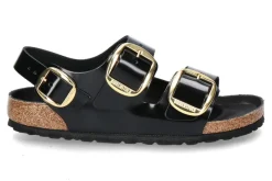 Damen Birkenstock Sandale MILANO SCHMAL BIG BUCKLE- high shine black
