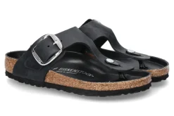 Damen Birkenstock Zehensteg GIZEH NORMAL BIG BUCKLE BLACK