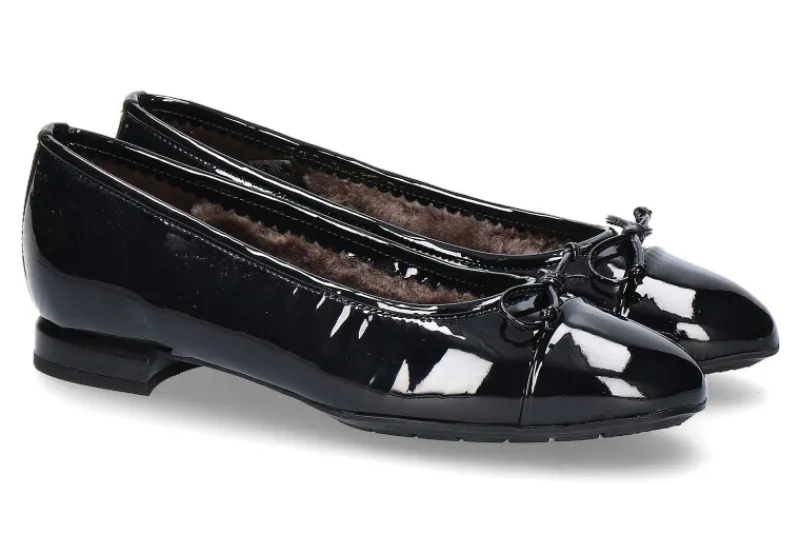 Damen Brunate Ballerina gefüttert PIA SOFTLACK BLU