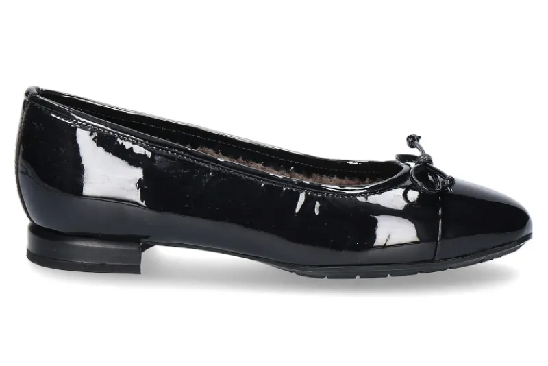 Damen Brunate Ballerina gefüttert PIA SOFTLACK BLU