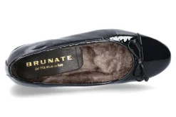 Damen Brunate Ballerina gefüttert PIA SOFTLACK BLU