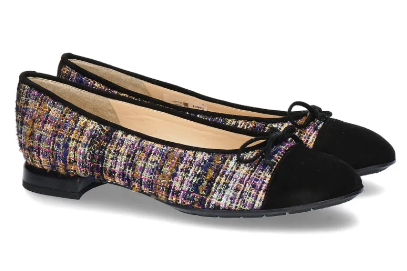 Damen Brunate Ballerina PIA CAMOSCIO/TALE- nero/multi