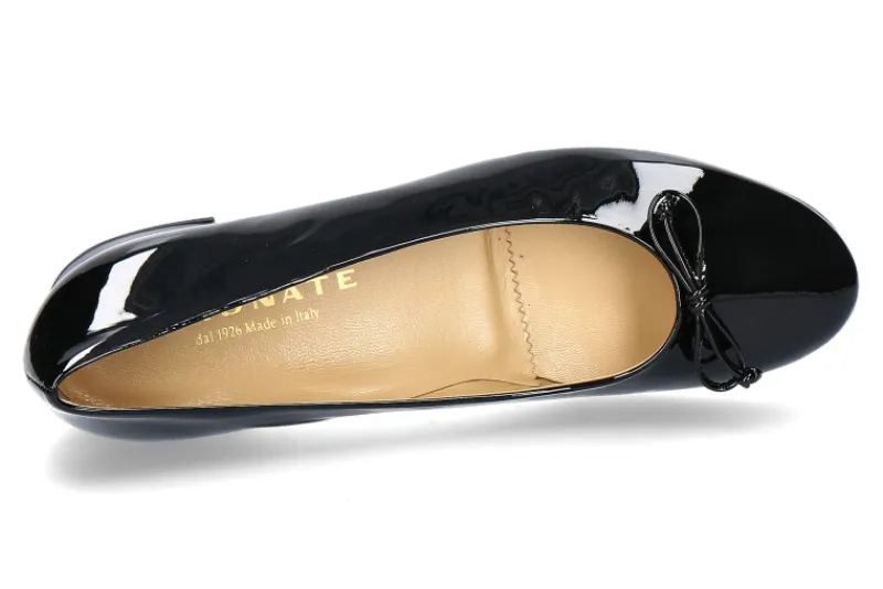 Damen Brunate Ballerina TERRI SOFTLACK NERO (39½)