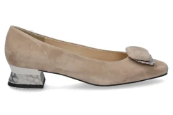 Damen Brunate Pumps FLEX CAMOSCIO NUT PLATINO
