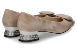Damen Brunate Pumps FLEX CAMOSCIO NUT PLATINO