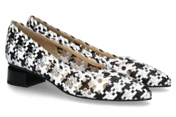 Damen Brunate Pumps FLEX woven optical schwarz/weiss/silber