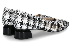 Damen Brunate Pumps FLEX woven optical schwarz/weiss/silber