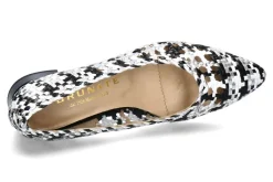 Damen Brunate Pumps FLEX woven optical schwarz/weiss/silber