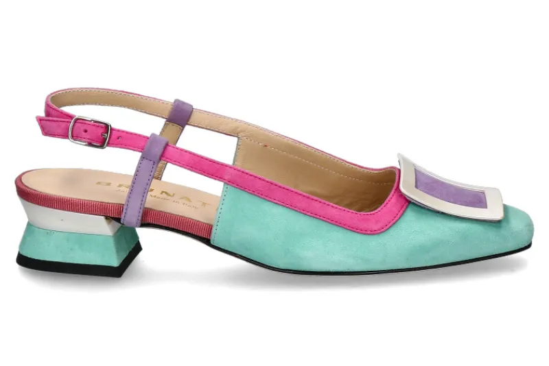 Damen Brunate Slingpumps FLEX CAMOSCIO- tiff/lavanda/pink