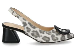 Damen Brunate Slingpumps FLEX LINO PARD NAPPA- nero/schwarz