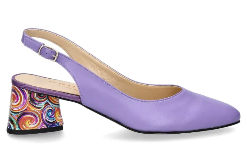Damen Brunate Slingpumps FLEX Nappaleder lavendel pop multi